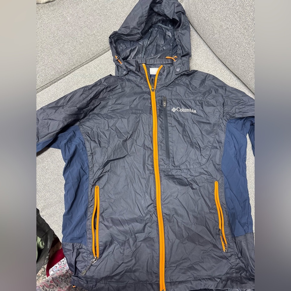 Columbia Navy Jacket with Orange Trim